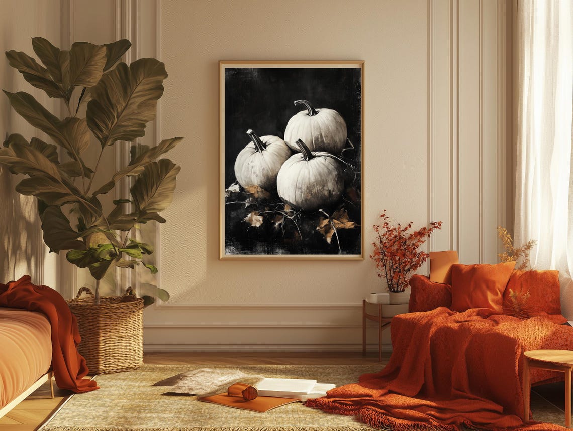 Dark Academia Vintage Floral Print Gothic Botanical Wall Art Fall Decor - Image 2