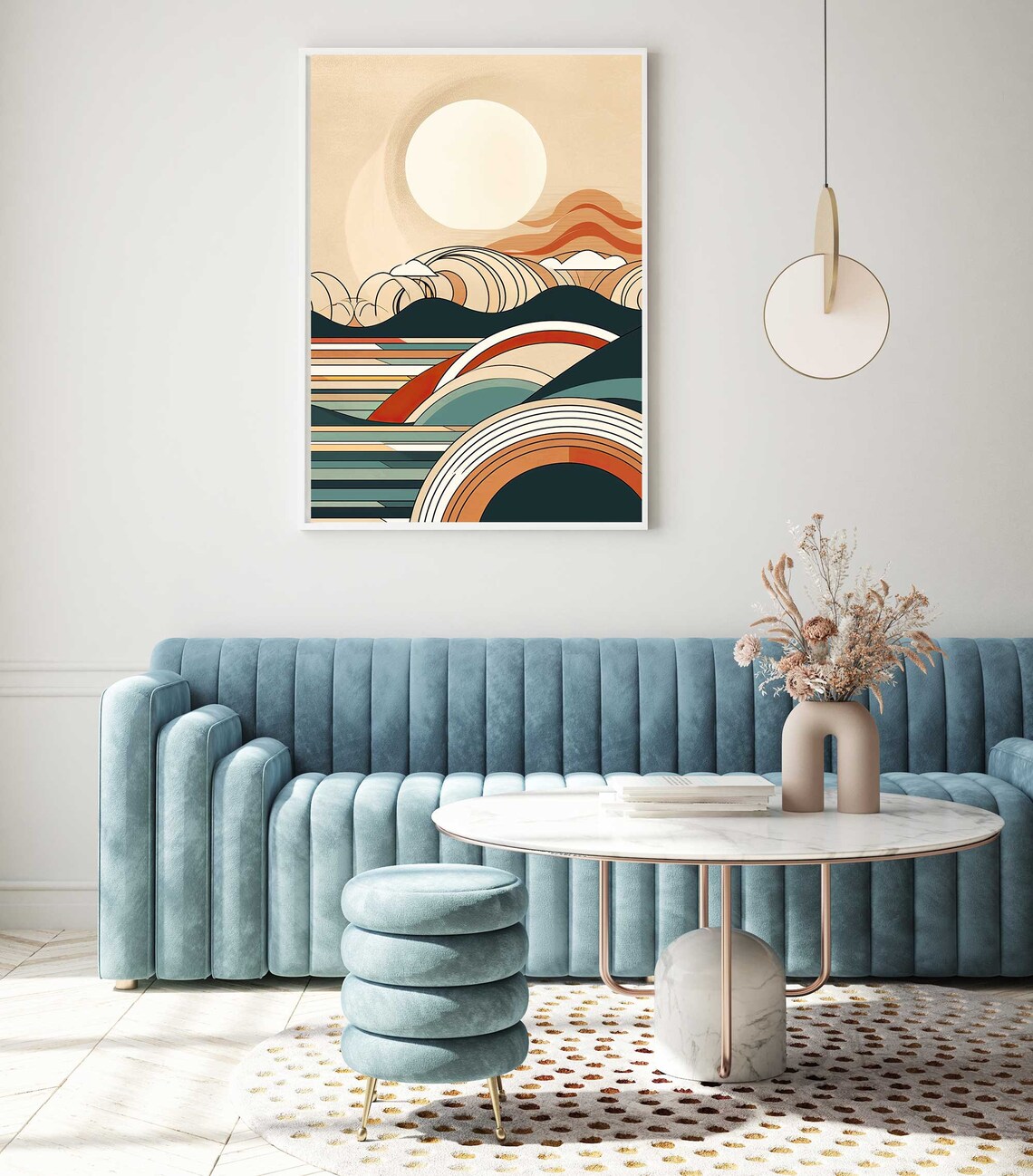 Midcentury Ocean Print Instant Gallery Wall Art Modern Surf Home Decor Abstract Sunset Print Midcentury Modern Wall Art - Image 4