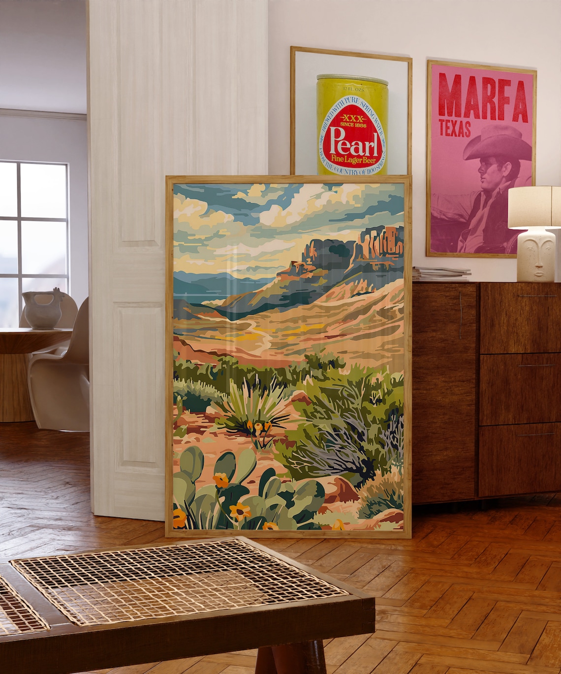 Big Bend Texas Desert Art Print, Southwestern Decor