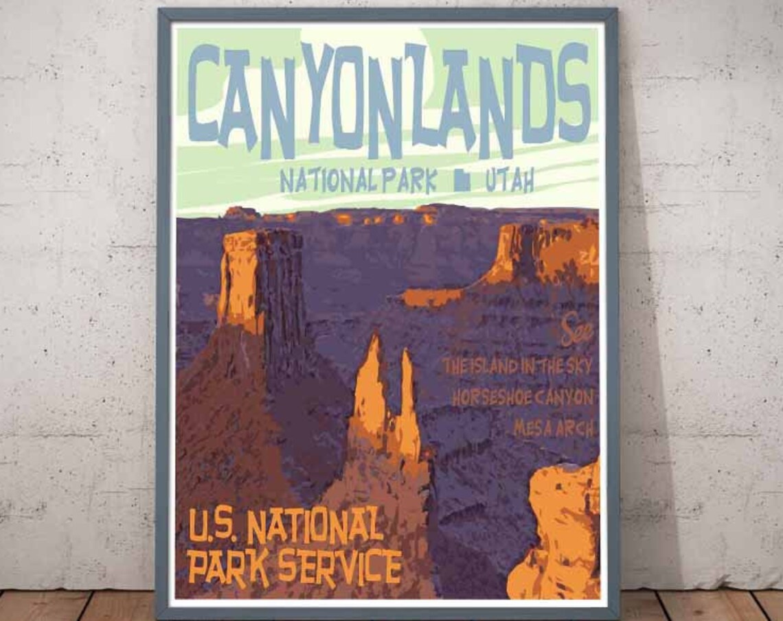 Canyonlands National Park Vintage Travel Poster