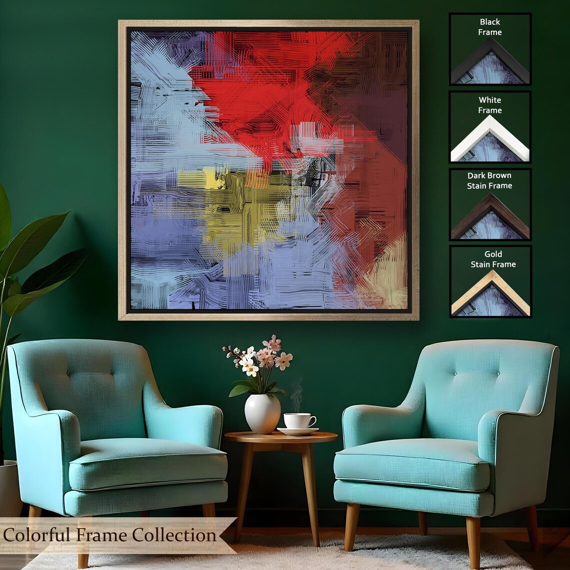 Contemporary Patterned Abstract, Housewarming Gift - Image 2