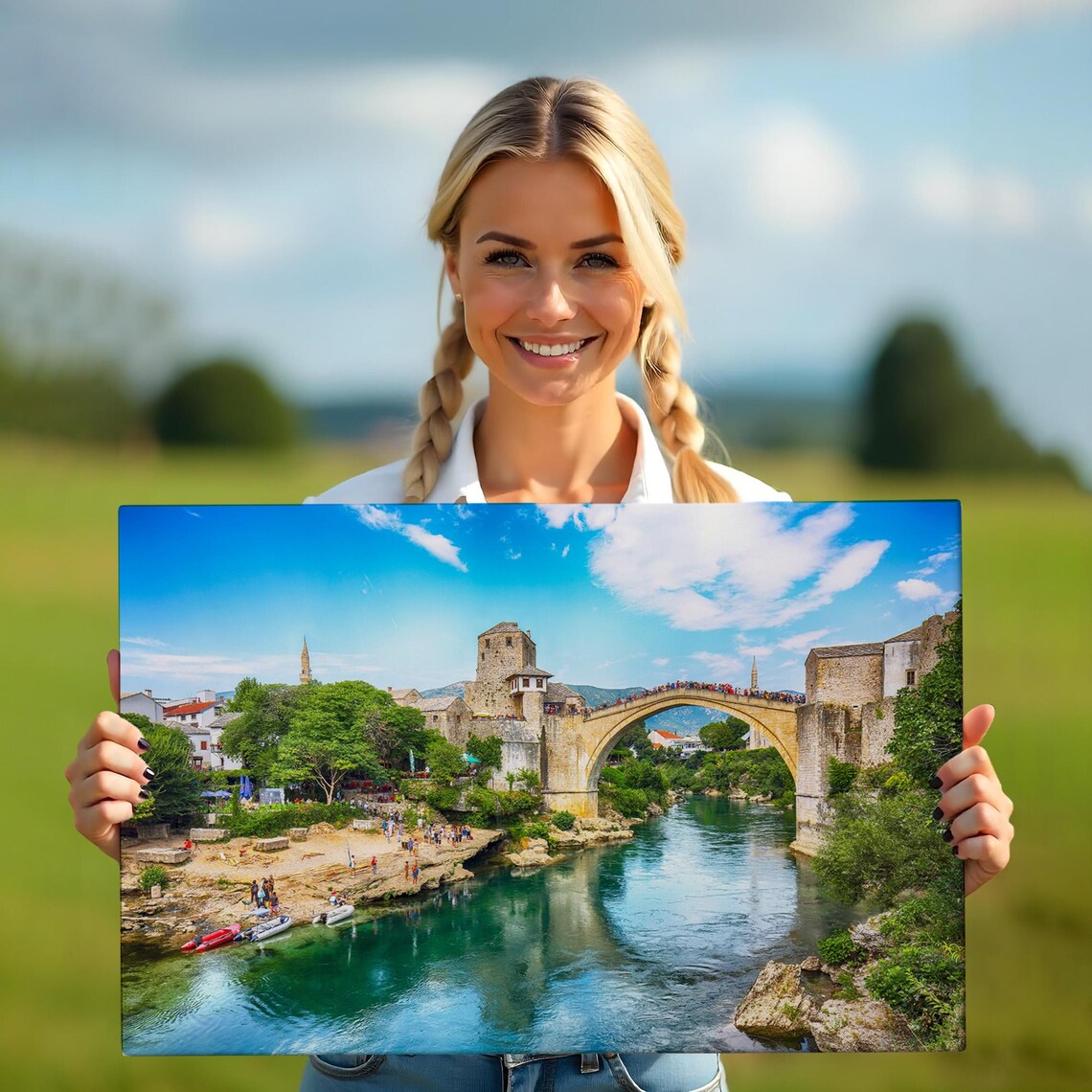 Mostar Bridge Art Print, Regional Wall Decor - Image 5