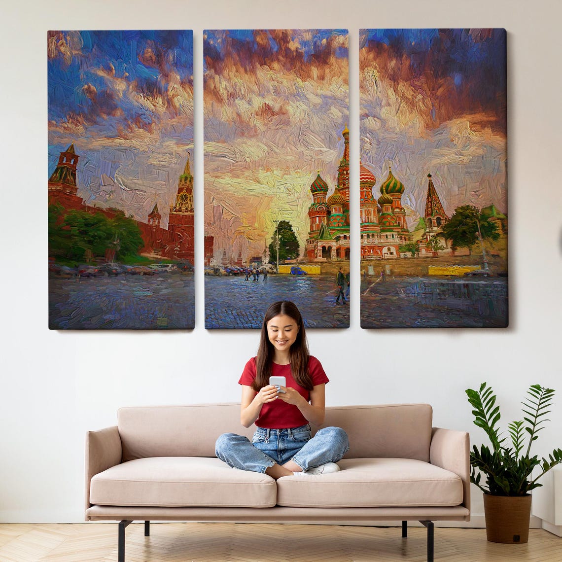 Basil Cathedral In Red Square Art Print - Image 2