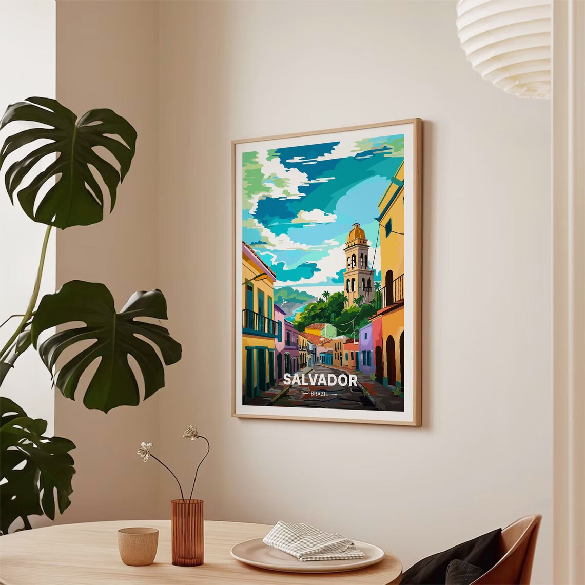 Salvador Brazil Travel Poster, Artistic Wall Decor - Image 2