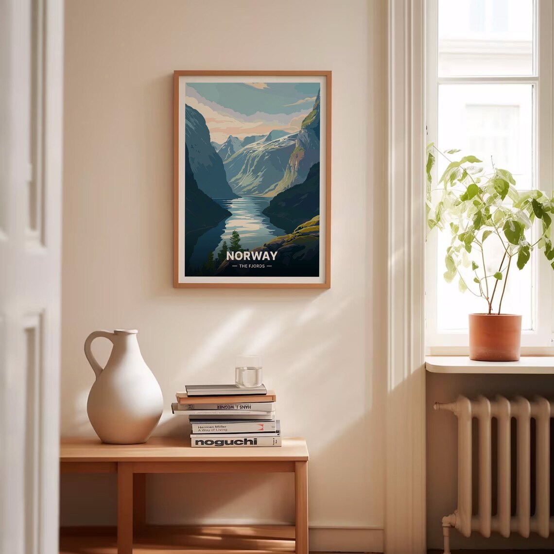 Norway The Fjords Majestic Cliffs Vintage Scandinavian Travel Poster - Image 4