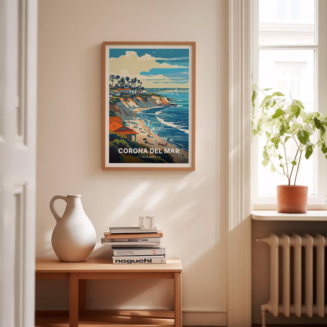 Corona Del Mar California Travel Poster, Coastal Scene - Image 4