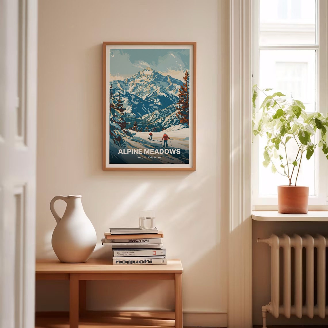 Alpine Meadows California Ski Poster Snowy Peaks Winter Resort Art - Image 4