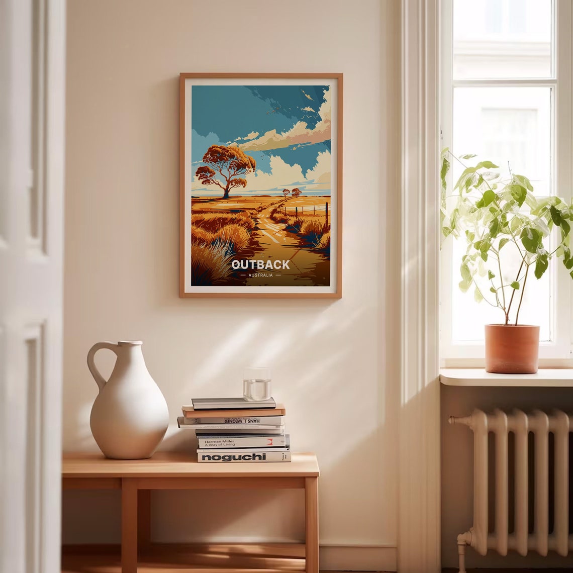 Australia Outback Golden Plains Gum Tree Vintage Travel Poster - Image 4