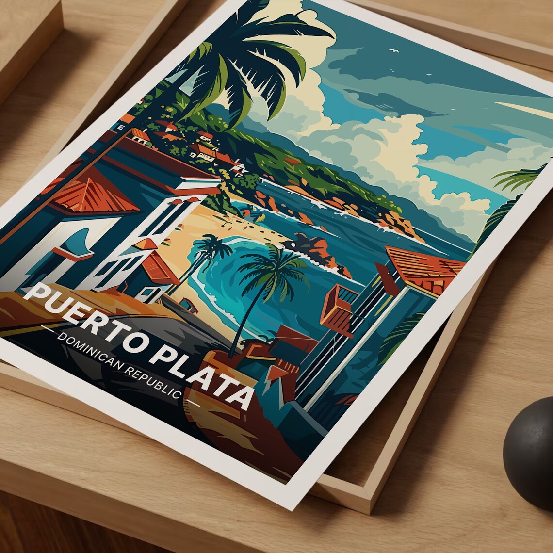 Puerto Plata Caribbean Travel Poster, Scenic Art Print - Image 3