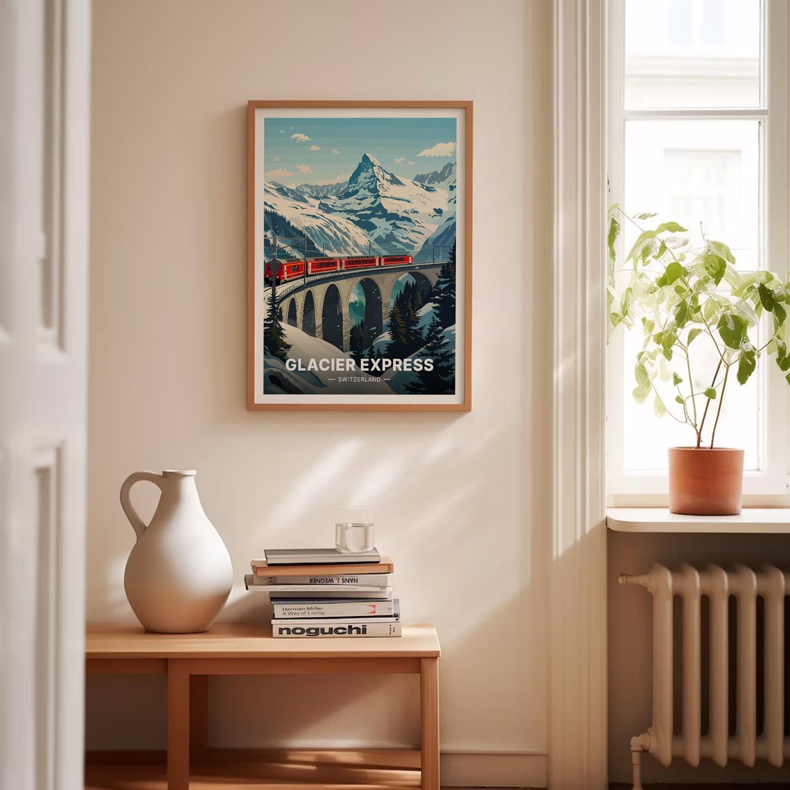 Glacier Express Switzerland Red Train Bridge Matterhorn Travel Poster - Image 4