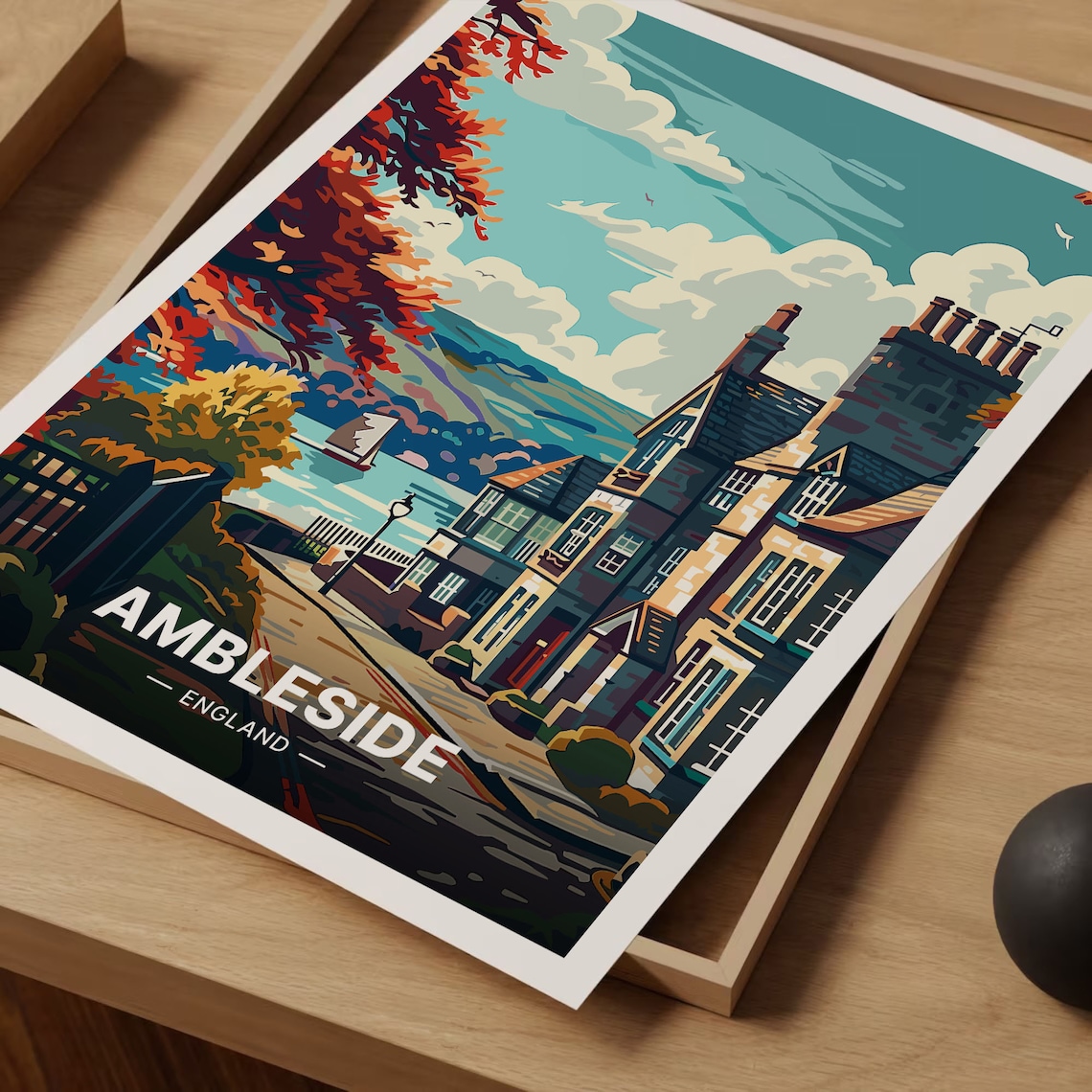 Ambleside England Vintage Travel Poster Art Print - Image 3