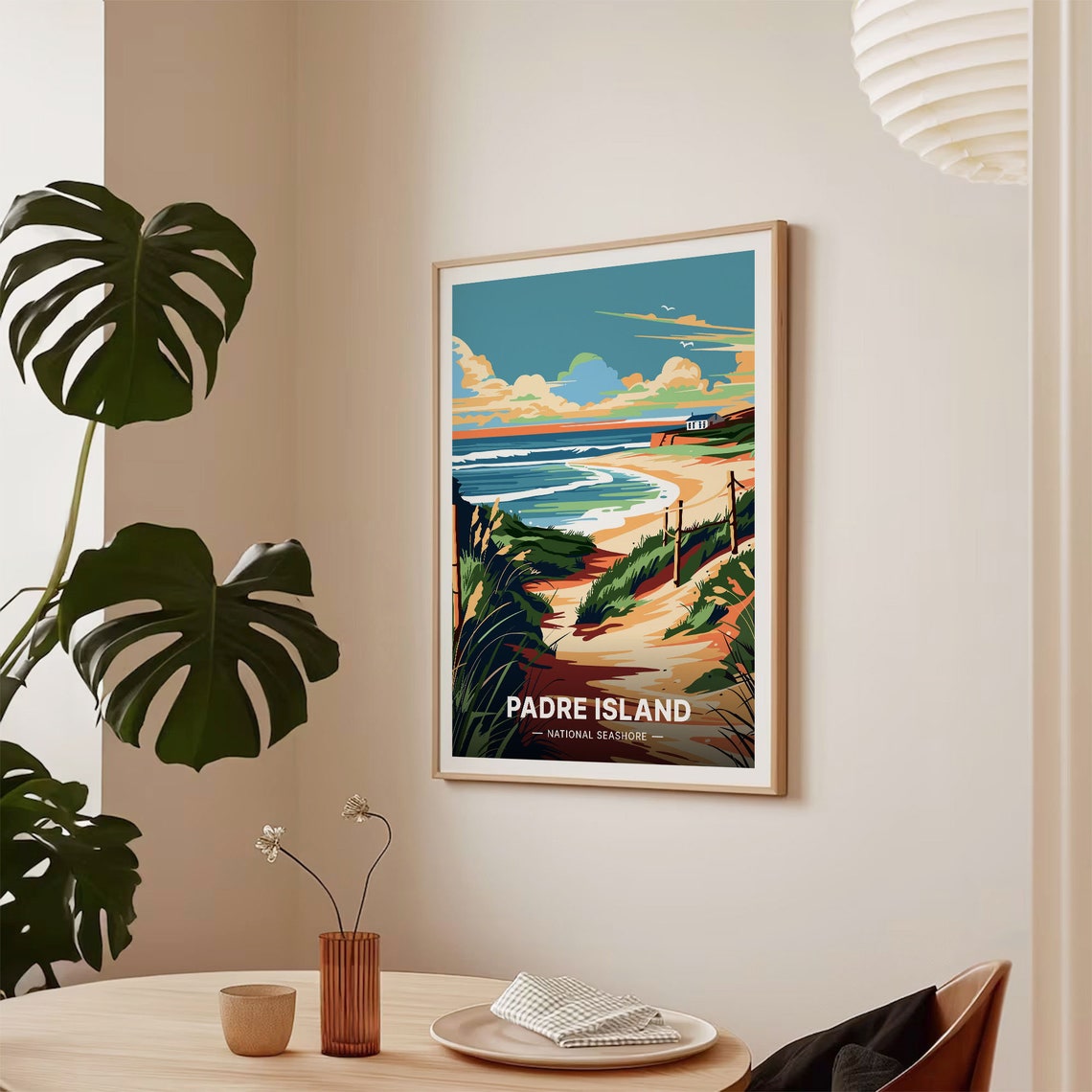 Padre Island National Seashore Texas Beach Dunes Sunset Poster - Image 2