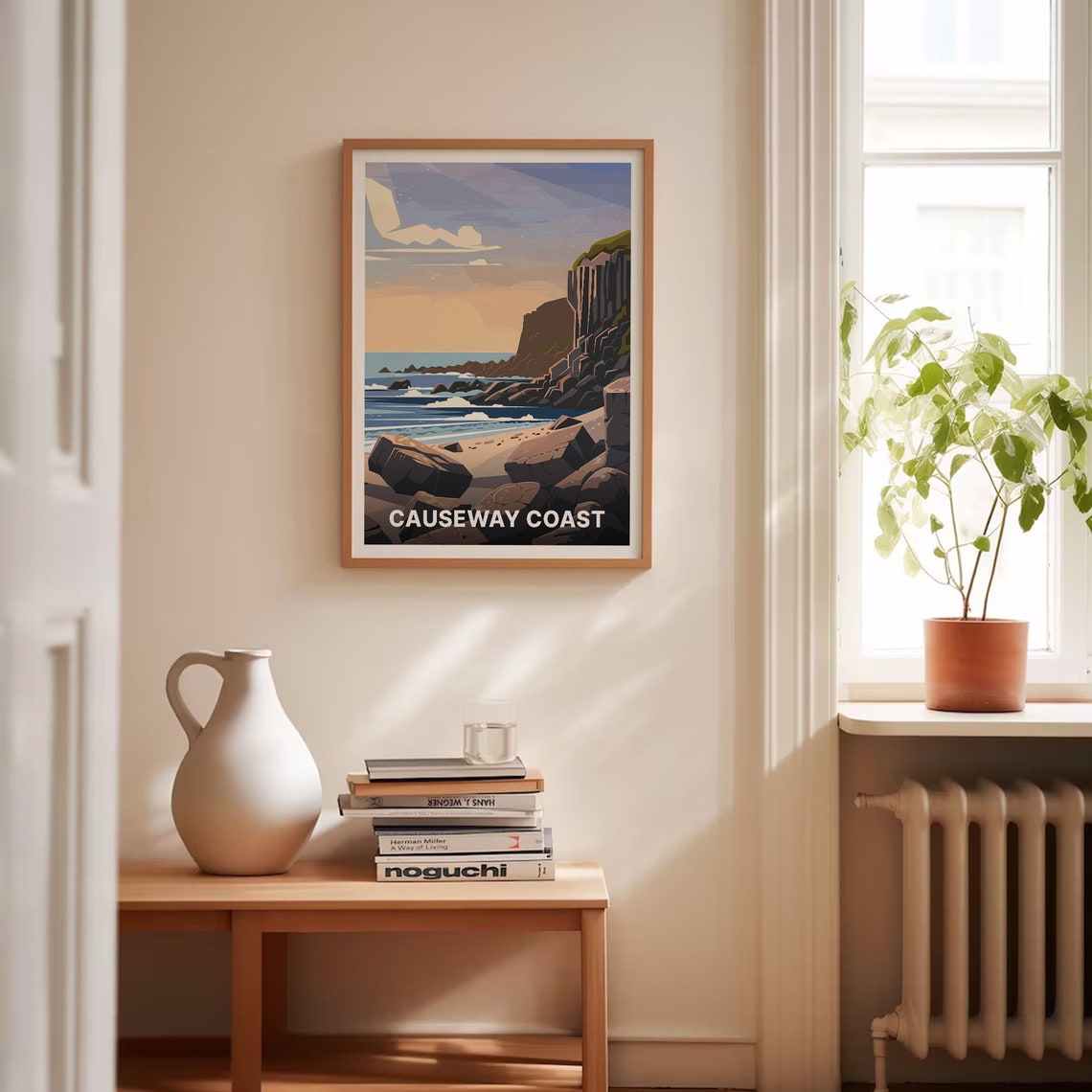 Causeway Coast Northern Ireland Basalt Cliffs Sunset Travel Poster - Image 4