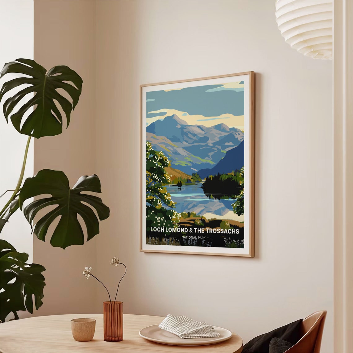 Loch Lomond Trossachs National Park Poster Scottish Lake Mountain Art - Image 2