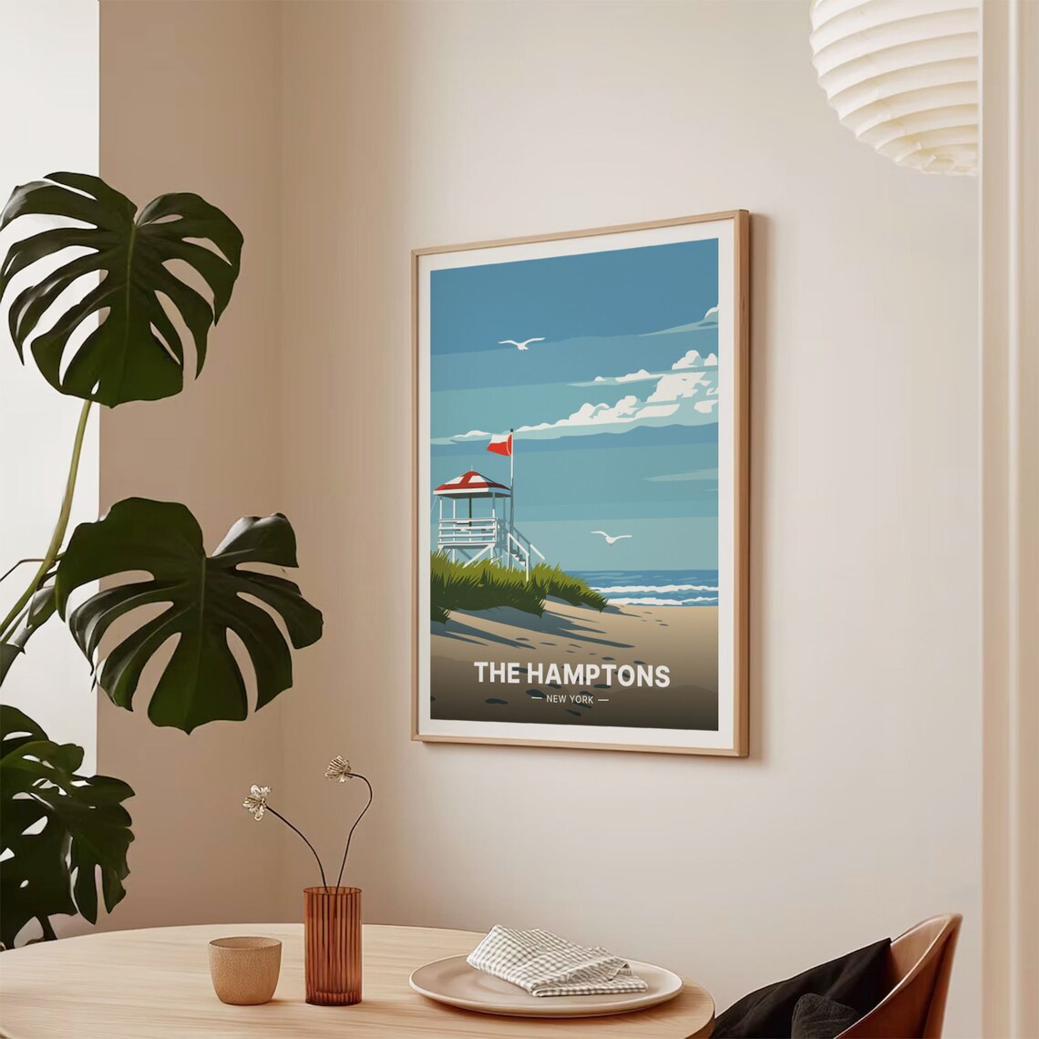 Hamptons Travel Poster, New York Beach Wall Art - Image 2