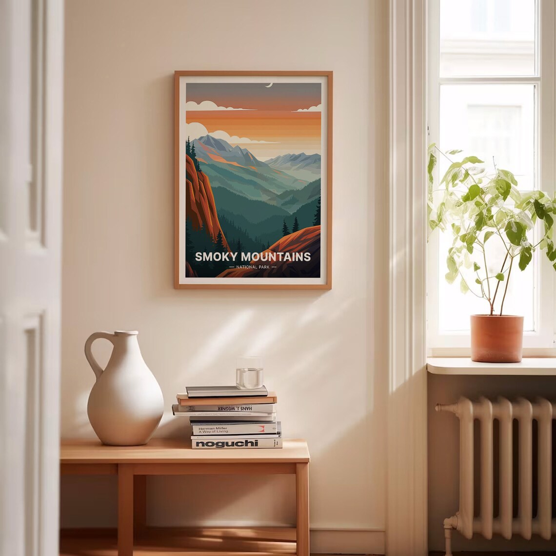 Smoky Mountains National Park Layered Ridges Sunset Travel Poster - Image 4