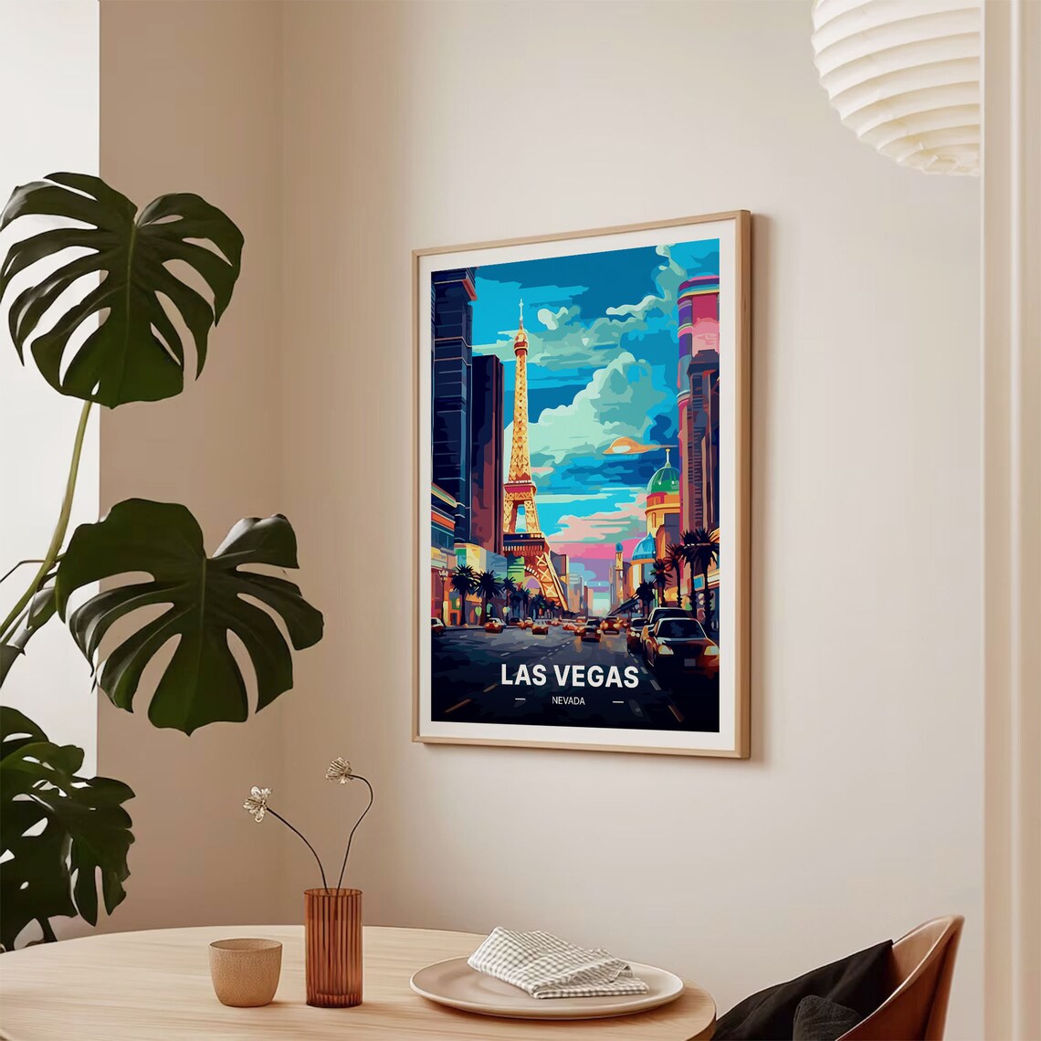 Las Vegas Travel Poster, Nevada Cityscape Artwork - Image 2