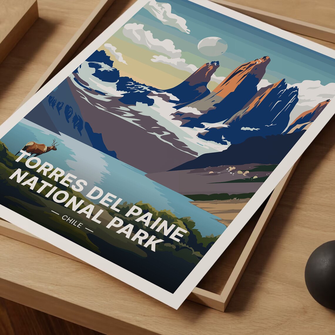 Torres del Paine National Park Chile Granite Peaks Travel Poster - Image 3
