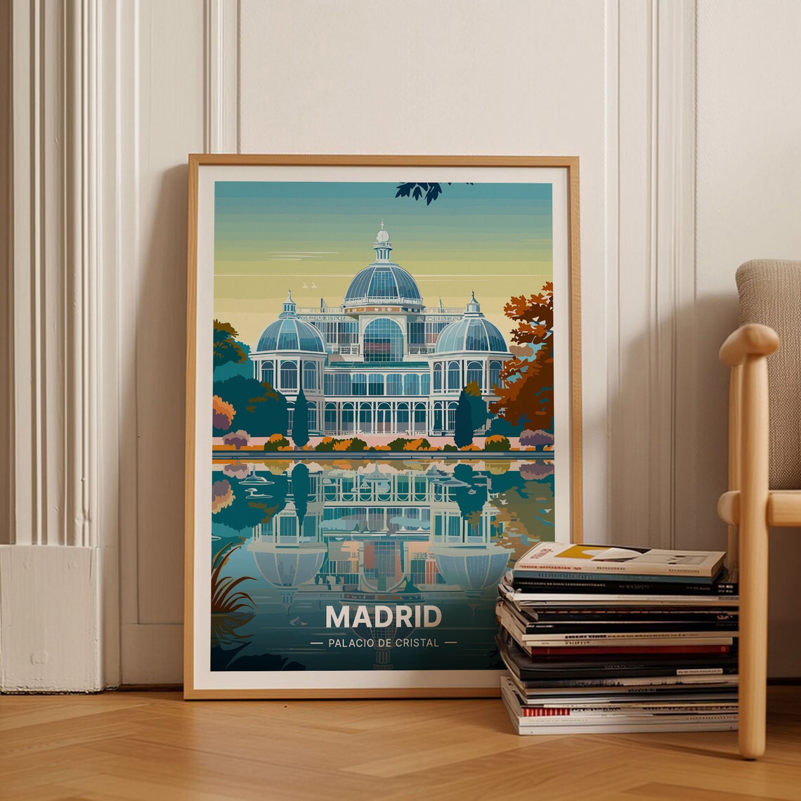 Madrid Palacio de Cristal Glass Palace Retiro Park Spain Travel Poster