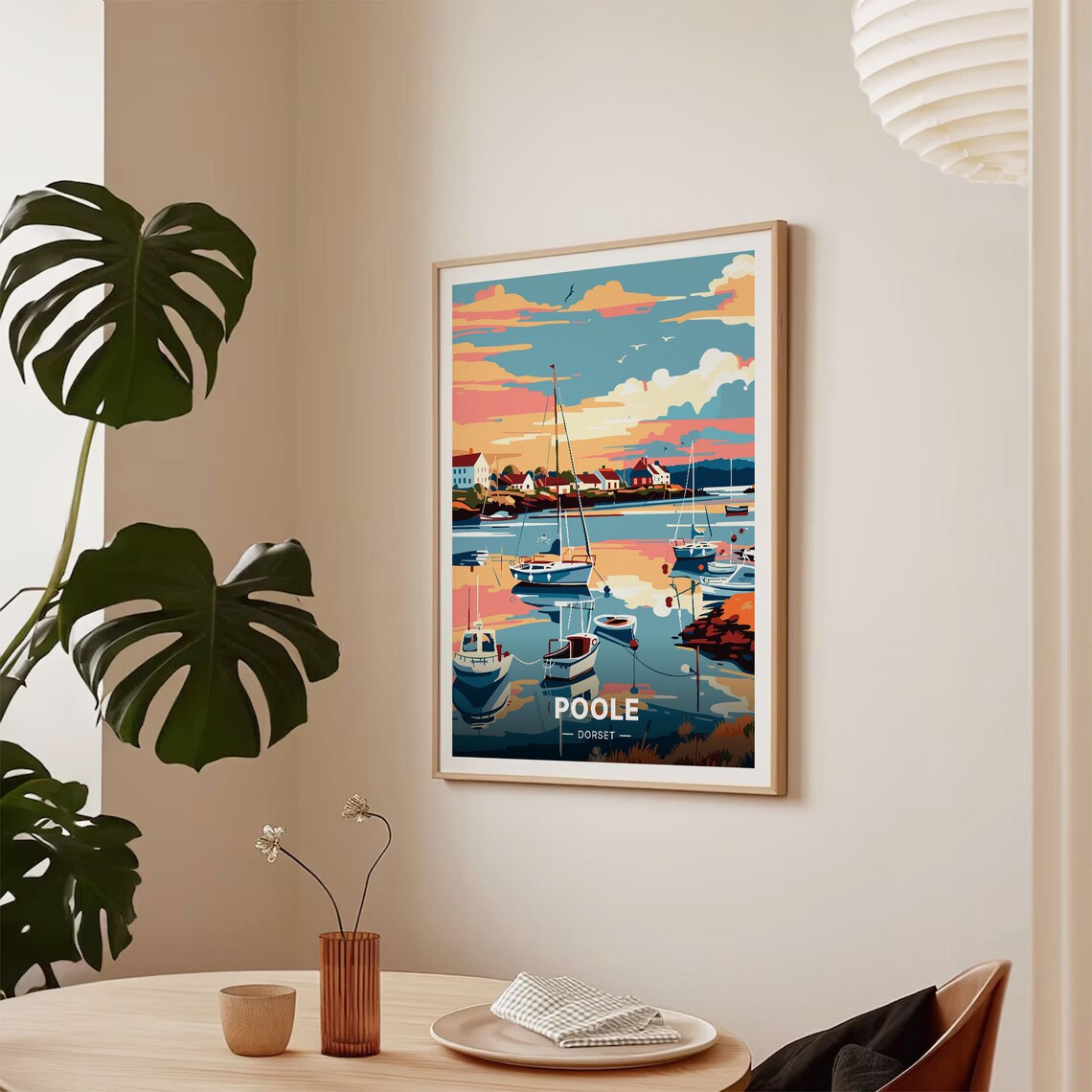 Poole Harbour Travel Poster, England Scenic Landscape - Image 2