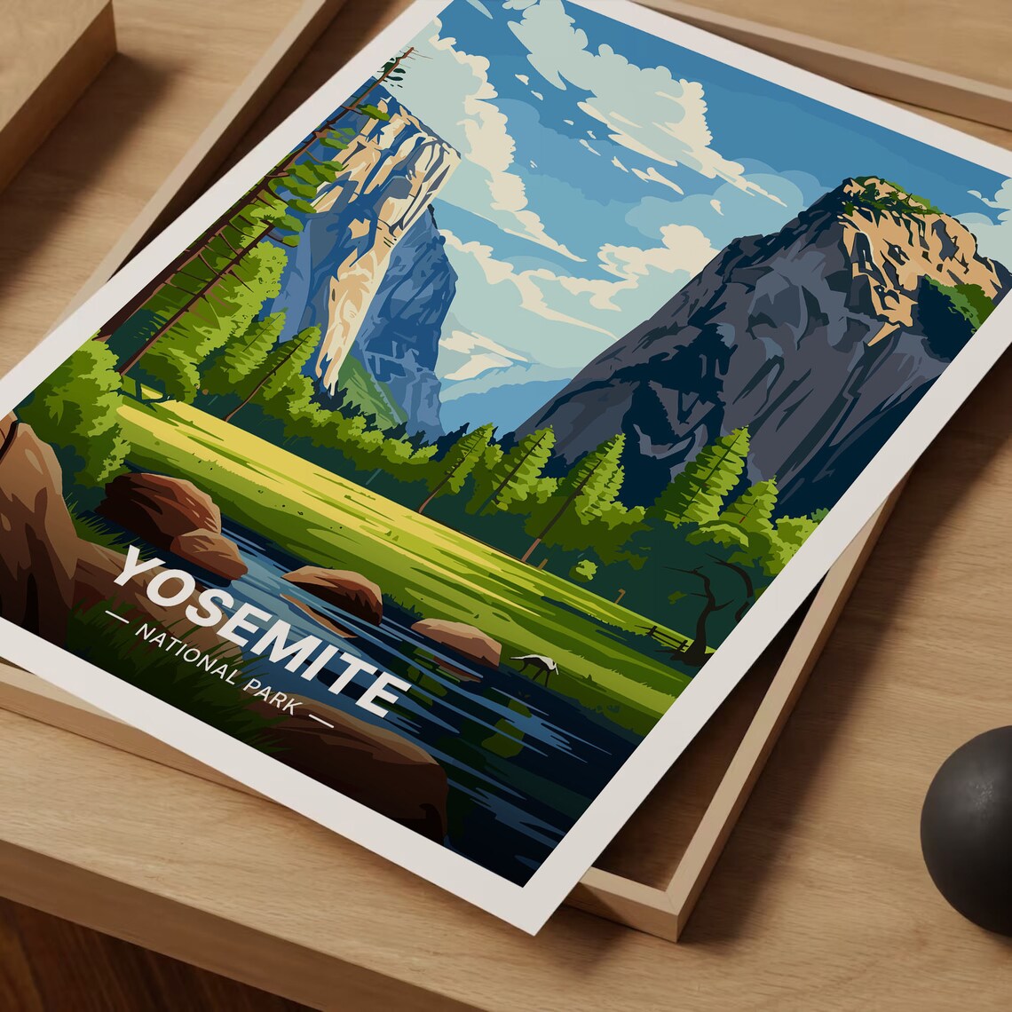 Yosemite National Park Travel Poster, Scenic Landscape - Image 3