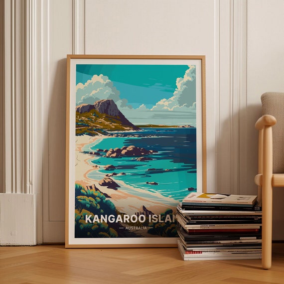Kangaroo Island Poster Australia Travel Art Wall Decor For Art Lovers Home Decoration Adventure Theme C20 1438