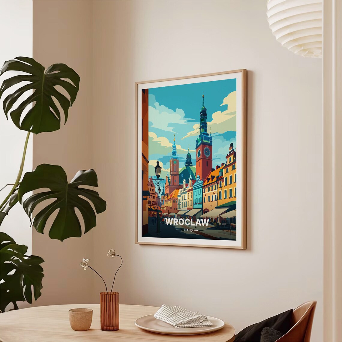 Wroclaw Poland Travel Poster, European Cityscape - Image 2