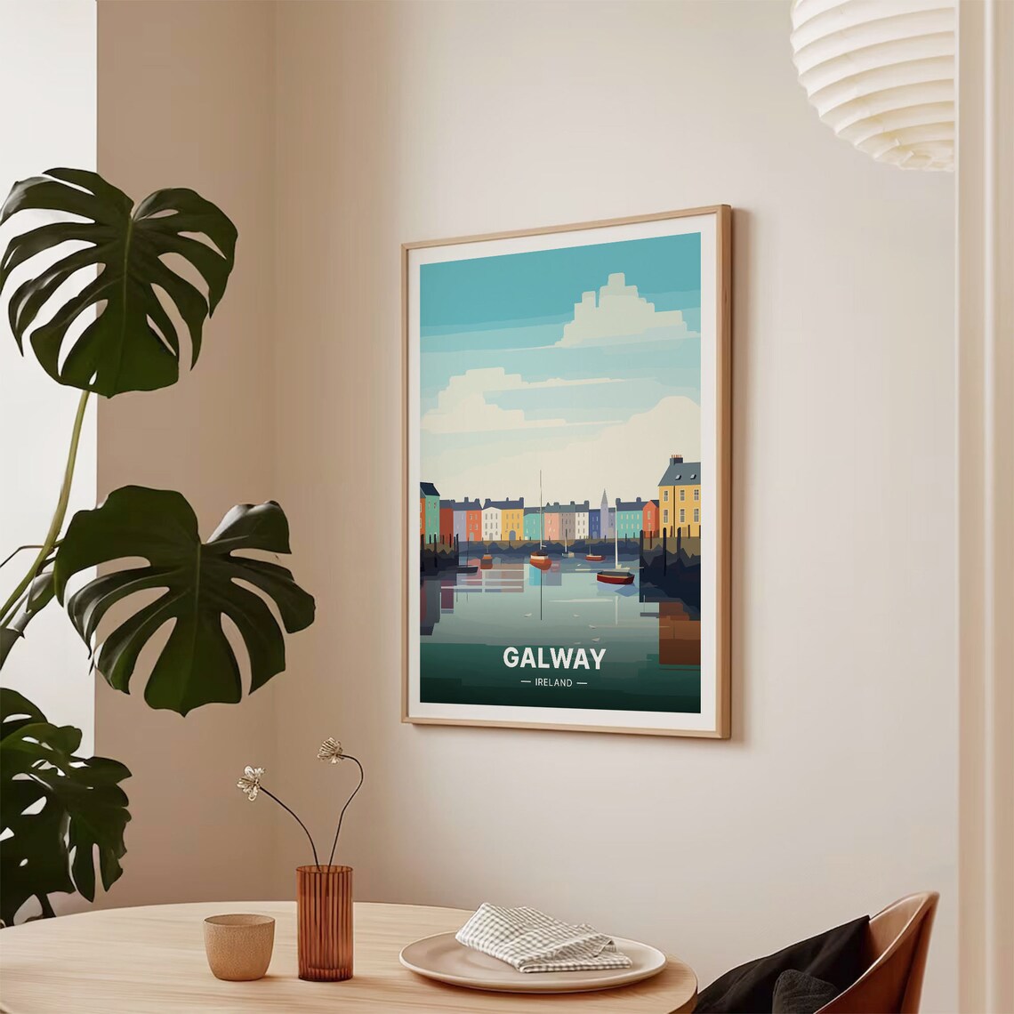 Galway Ireland Vintage Art Deco Travel Poster - Image 2