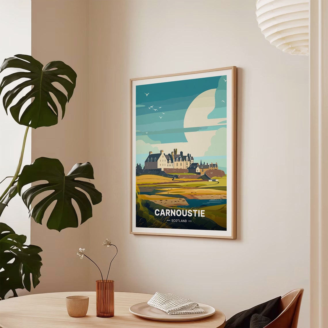 Carnoustie Scotland Golf Course Links Fairway Seaside Travel Poster - Image 2