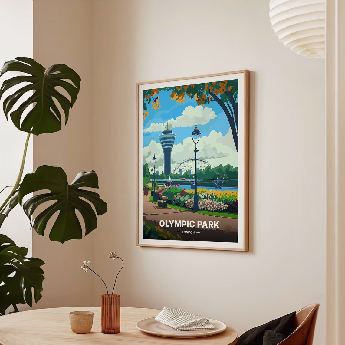 Olympic Park London Stadium Gardens Landmark Iconic Travel Poster - Image 2