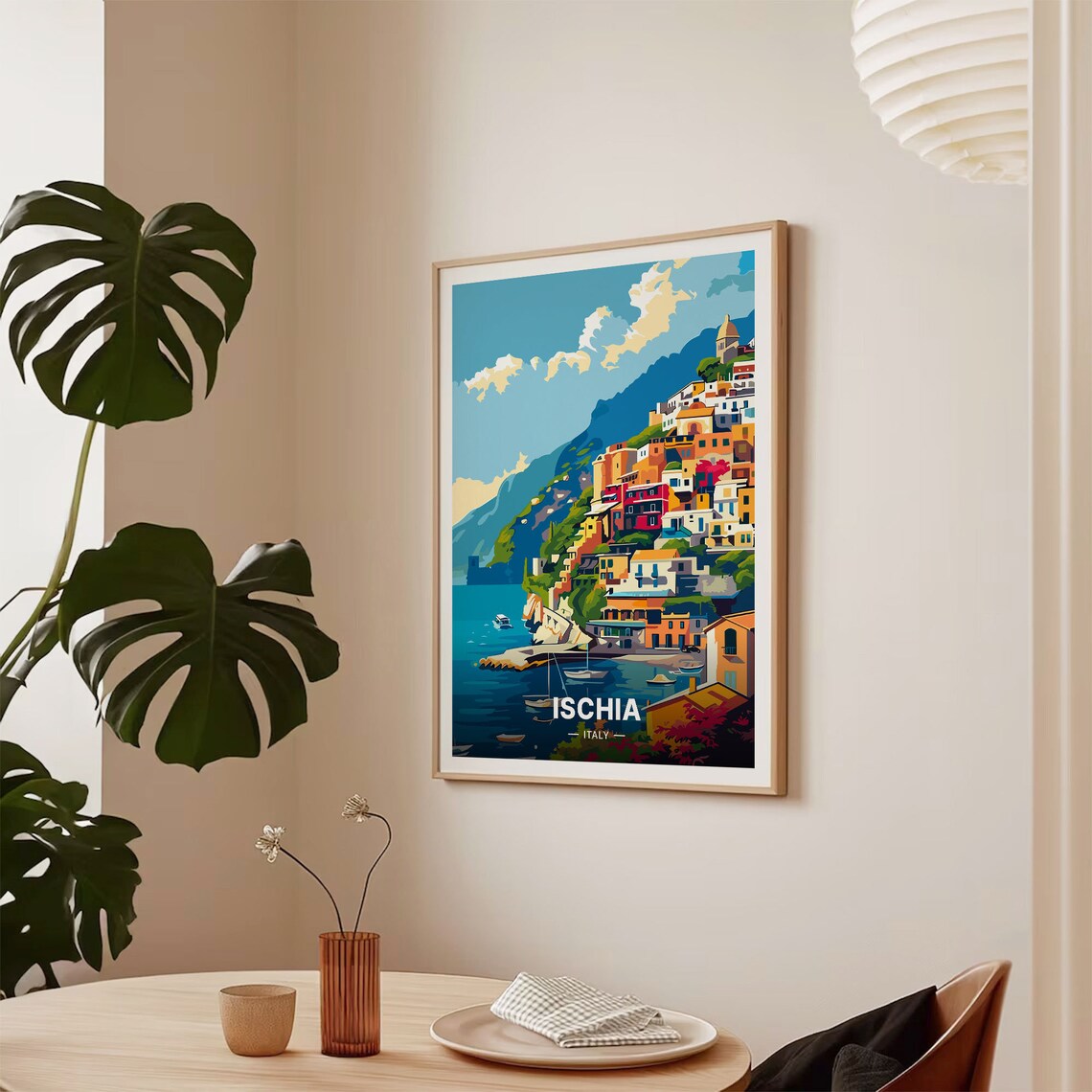 Ischia Vintage Style Travel Poster, Italian Coastal Decor - Image 2