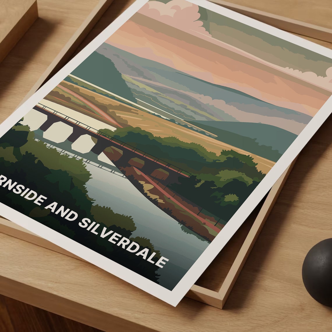 Arnside And Silverdale England Estuary Viaduct Travel Poster - Image 3