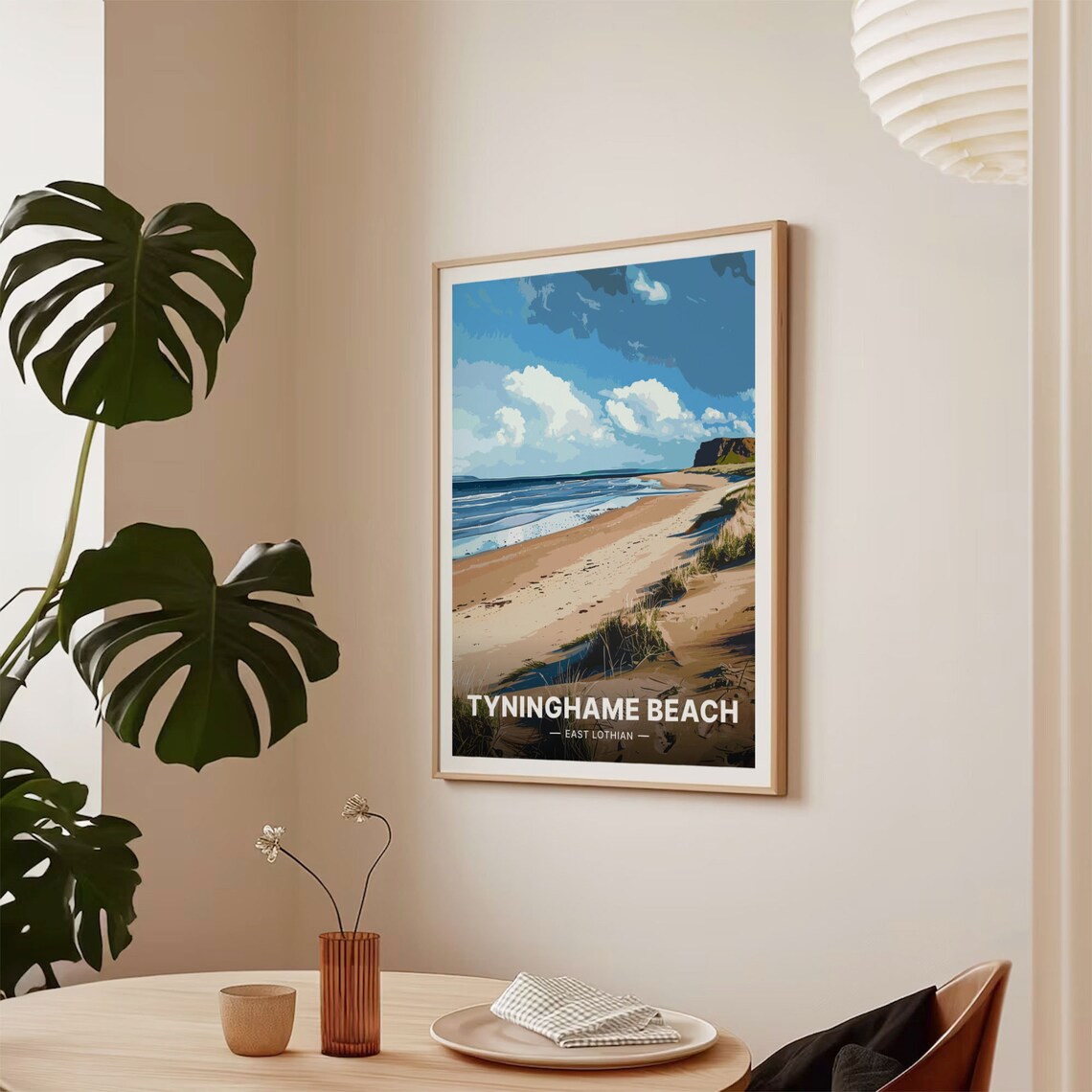 Scotland Travel Poster, Tyninghame Beach Bass Rock - Image 2