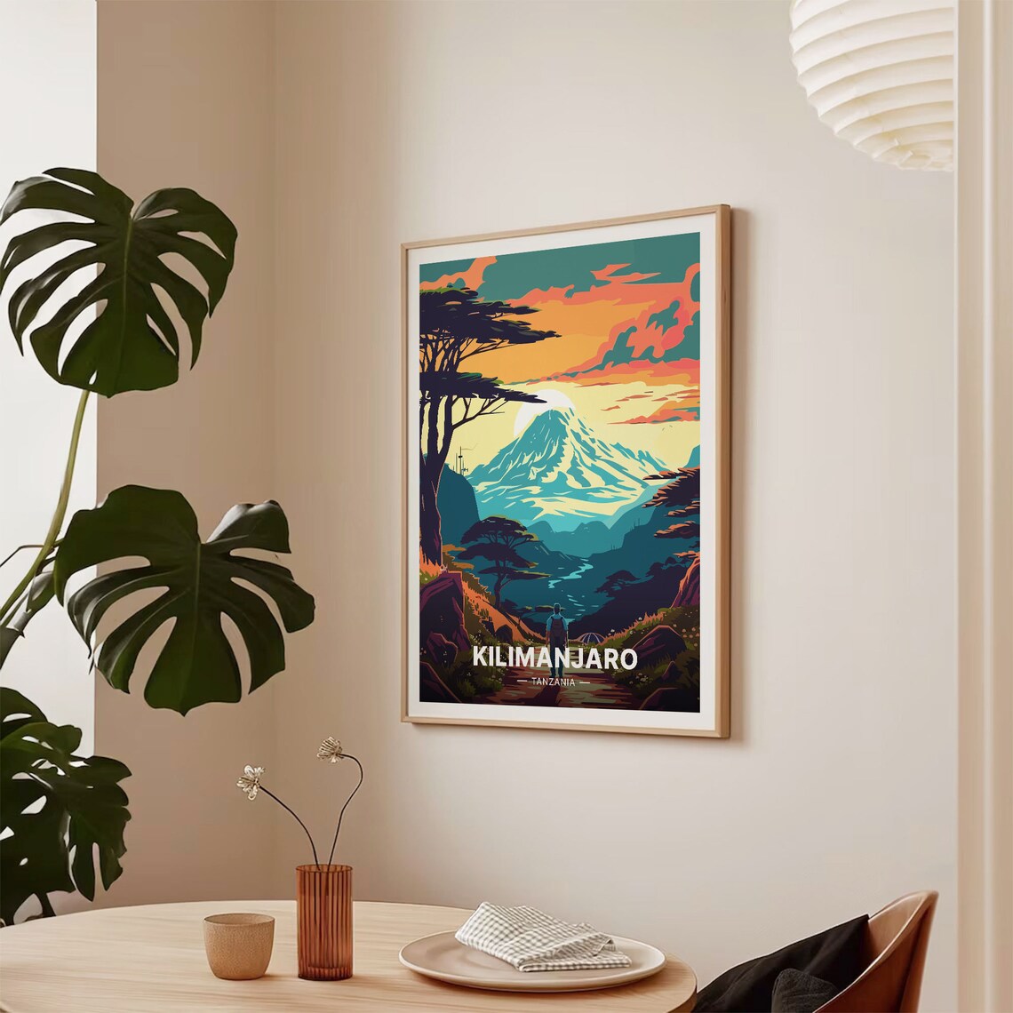 Mount Kilimanjaro Tanzania Snow Capped Peak Vintage Travel Poster - Image 2
