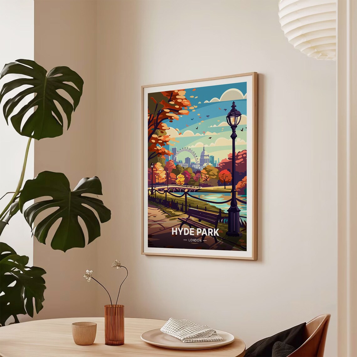 Hyde Park London Travel Poster, England Cityscape Art - Image 2