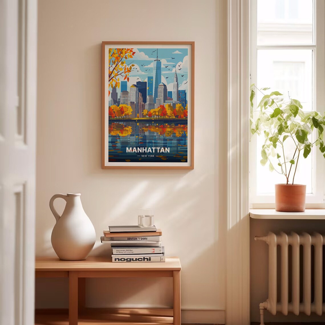 New York City Skyline Poster, Manhattan Travel Art - Image 4