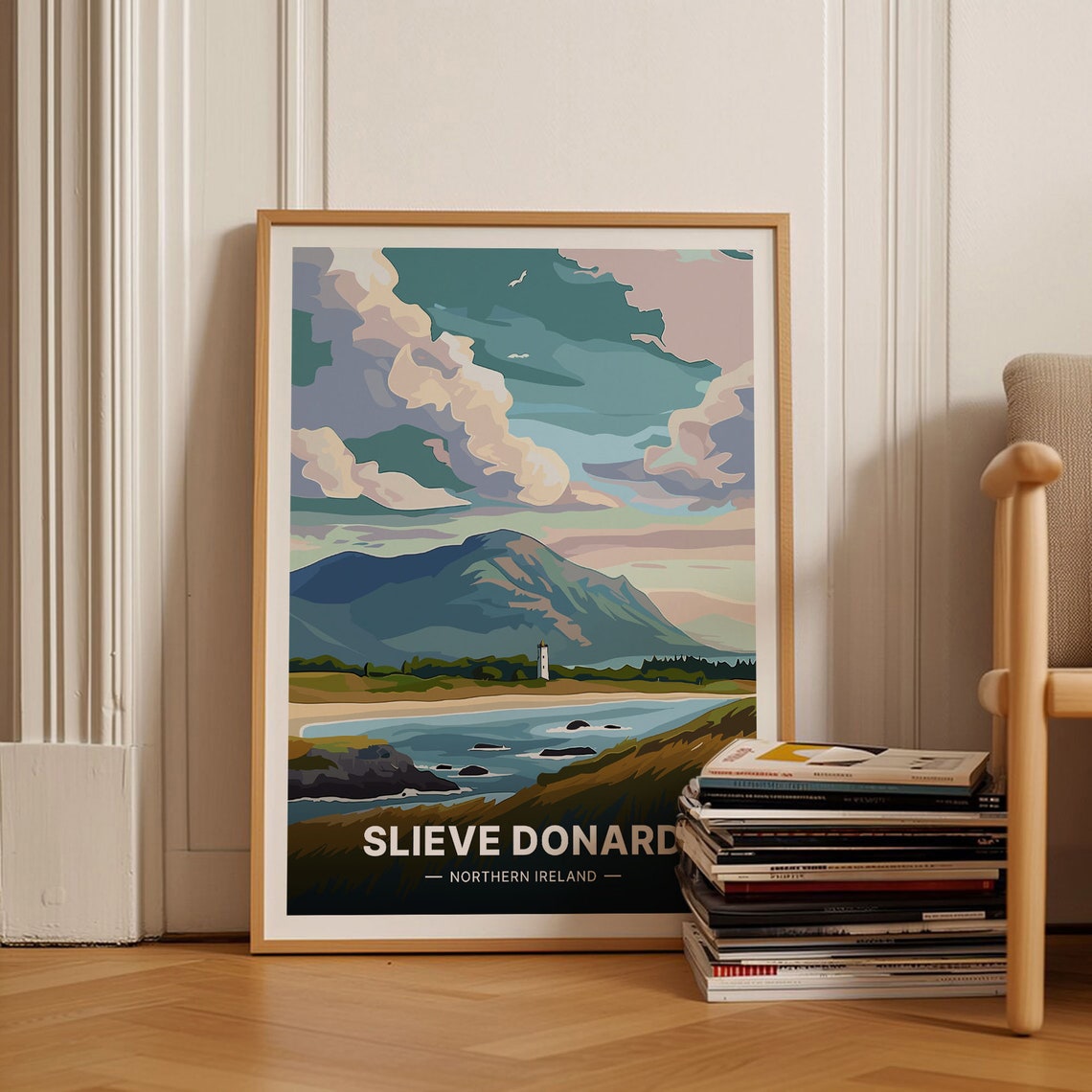 Slieve Donard Northern Ireland Mountain and Coastal Landscape Poster