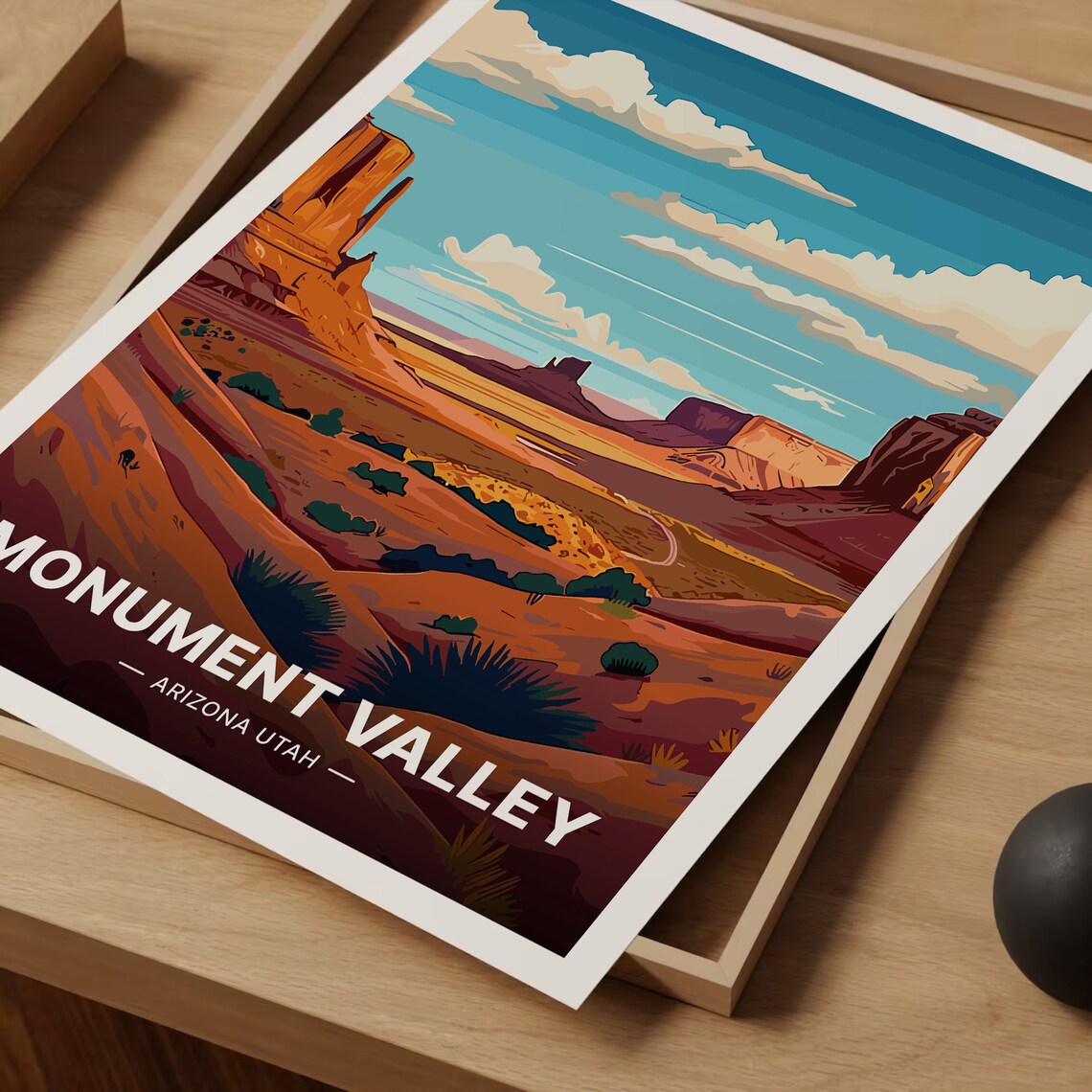 Monument Valley Travel Poster, Scenic Landscape Print - Image 3