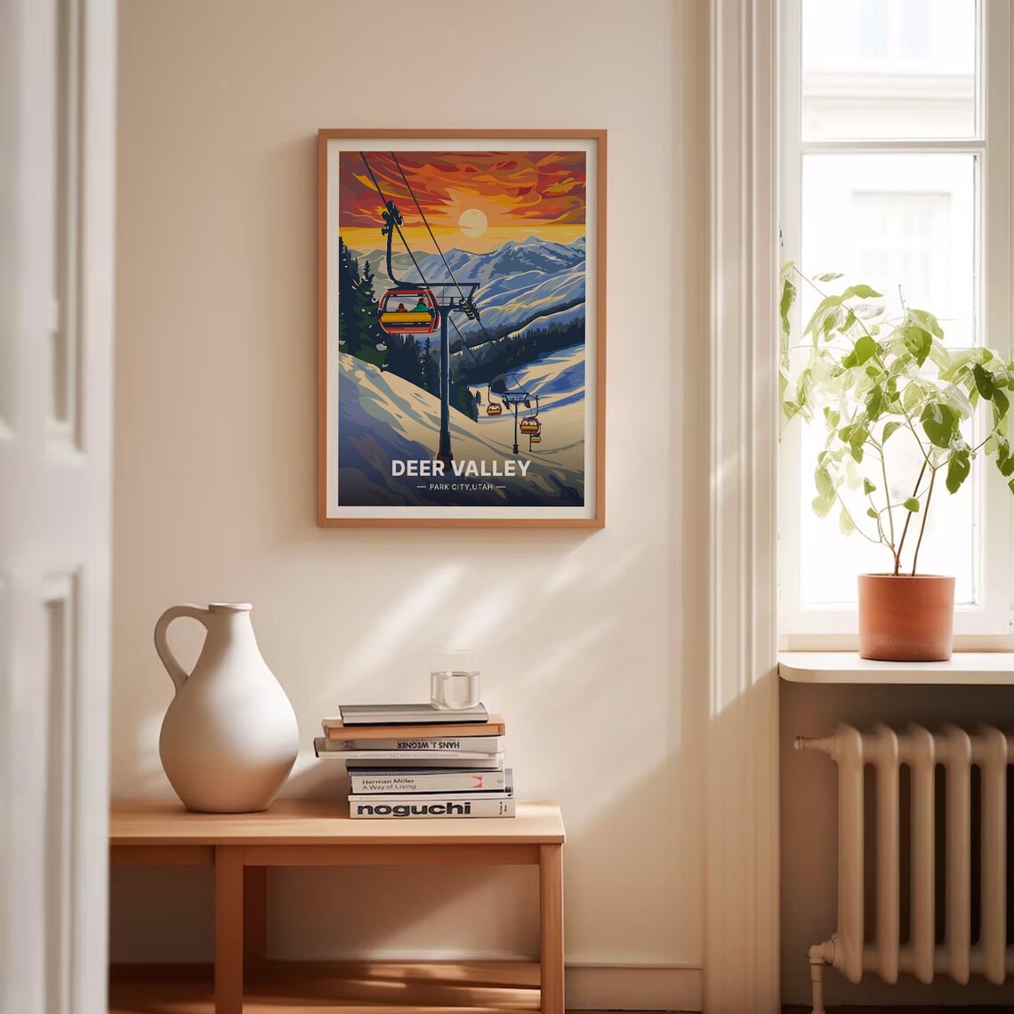 Deer Valley Ski Resort Utah Retro Travel Poster - Image 4