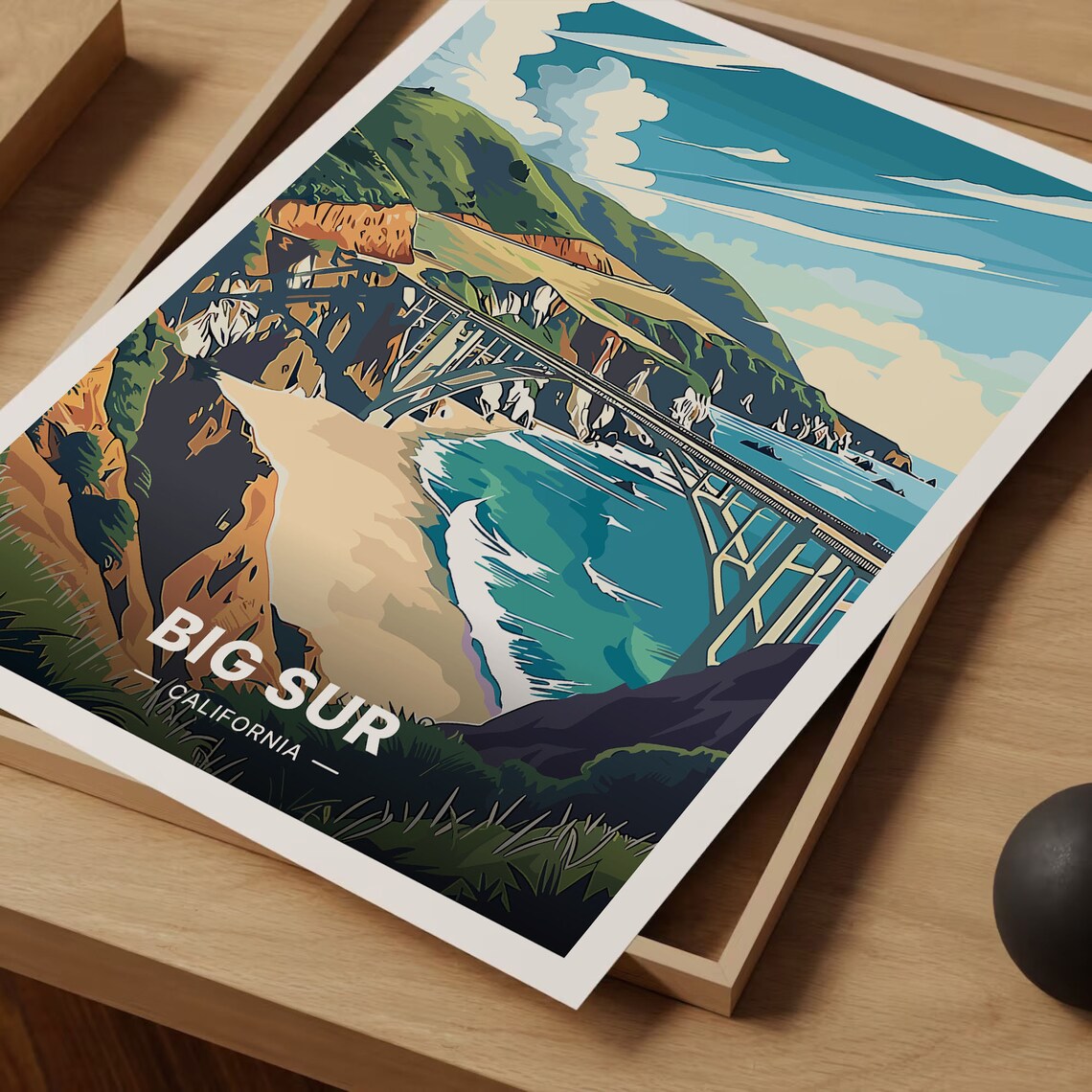 Big Sur California Scenic Travel Poster, Coastal Highway - Image 3