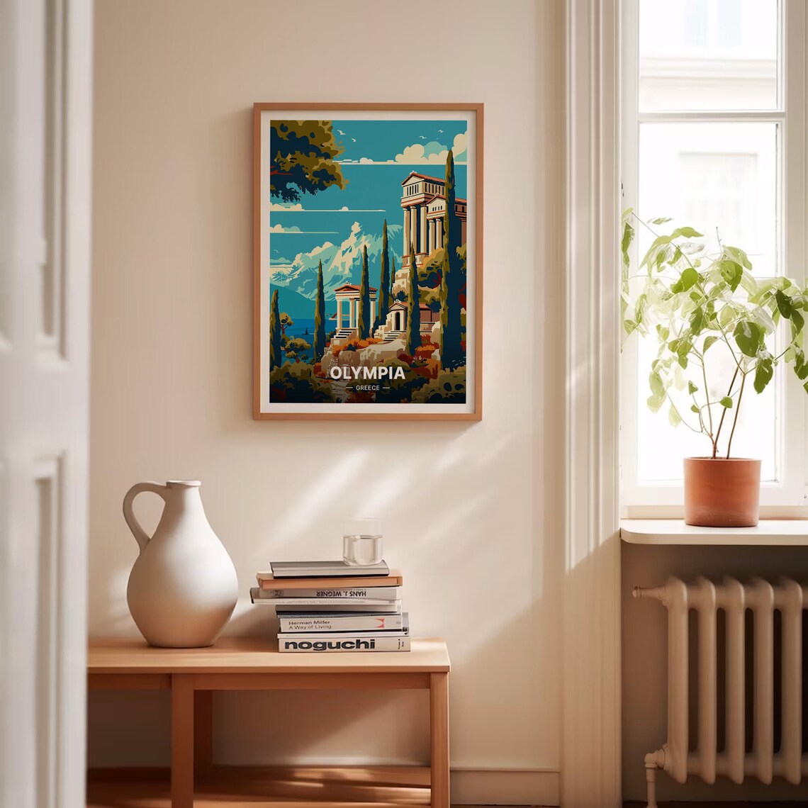 Olympia Greece Travel Poster, Greek Landscape Art Print - Image 4