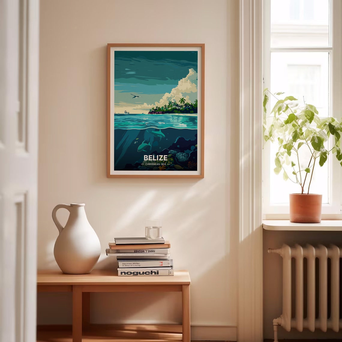 Belize Travel Poster Caribbean Sea Art Unique Wedding Gift Birthday Present Idea Home Decor C20 384 - Image 4