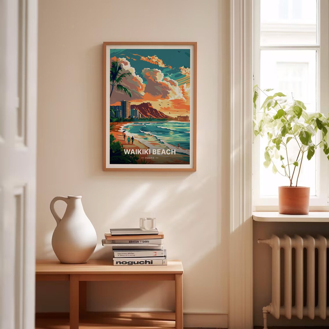 Waikiki Beach Hawaii Travel Poster, Home Office Decor - Image 4