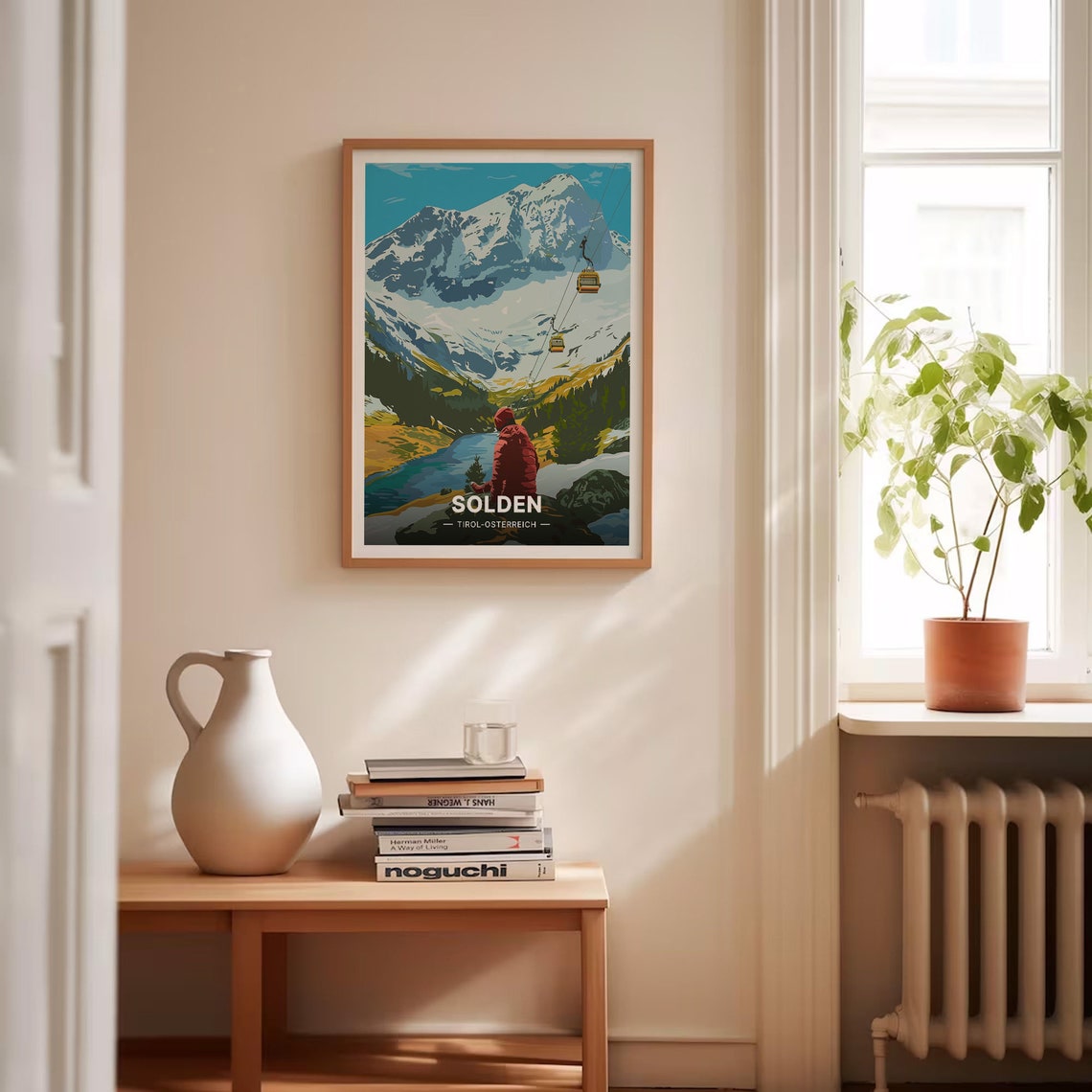 Solden Austria Tirol Alps Gondola Ski Mountain Panorama Poster - Image 4