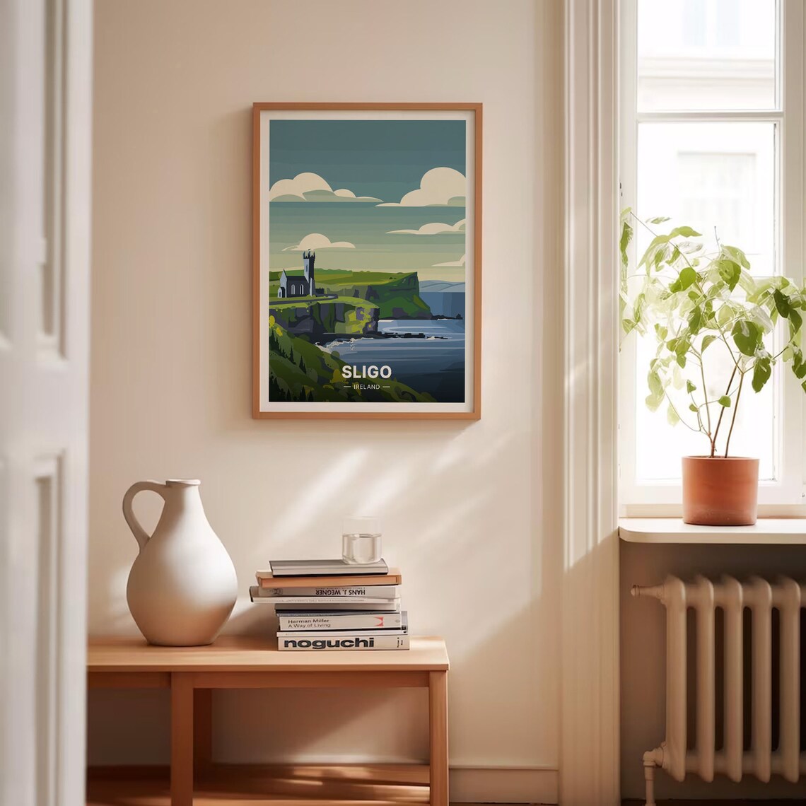 Sligo Ireland Poster Sea Cliffs Church Coastal Landscape Art - Image 4