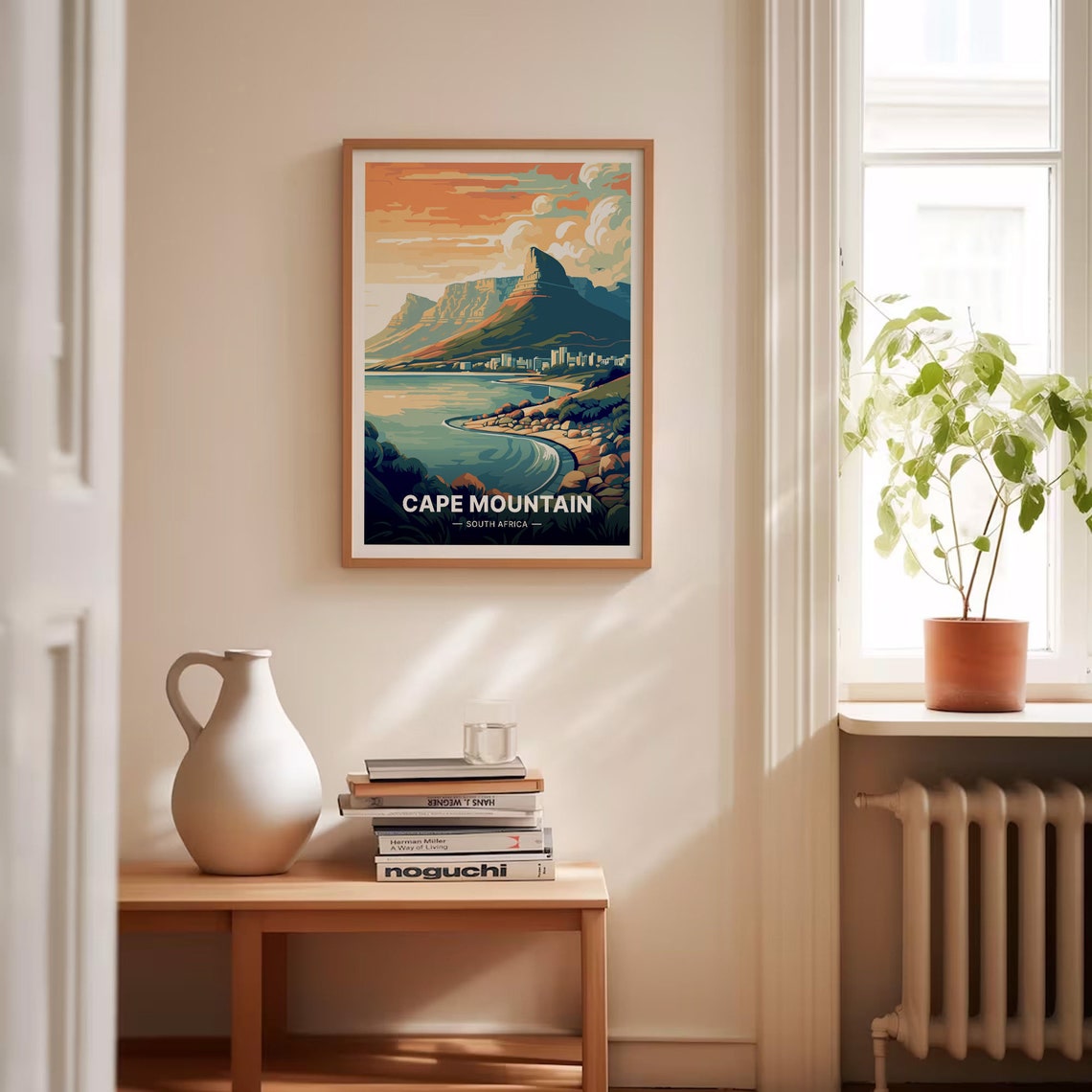 Cape Mountain South Africa Coastal Bay Sunset View Travel Poster - Image 4