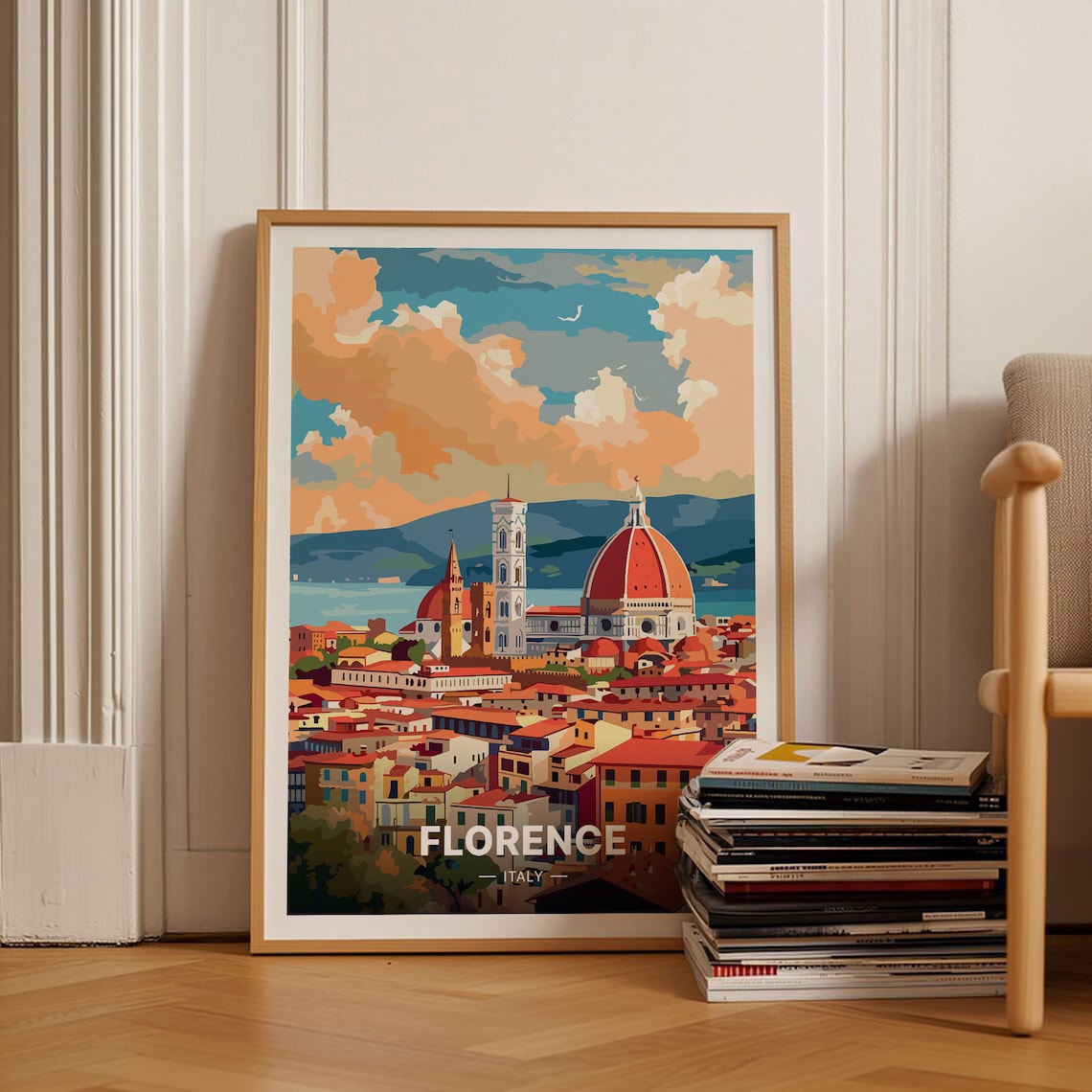 Florence Italy Mid-Century Travel Poster