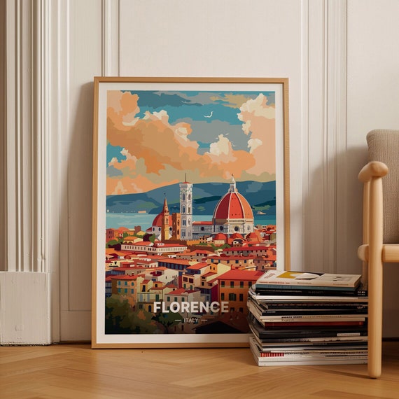 Florence Italy Mid-Century Travel Poster