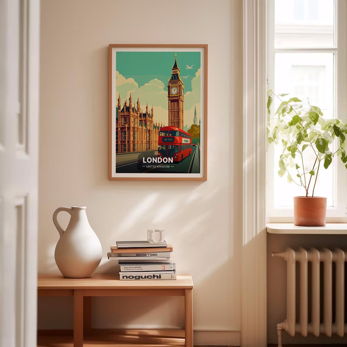 London Big Ben and Bridge Travel Poster, England - Image 4