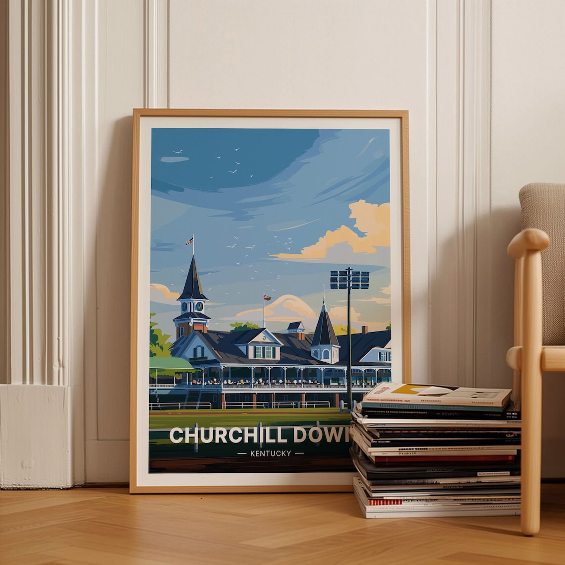Kentucky Travel Poster, Churchill Downs Racing Art